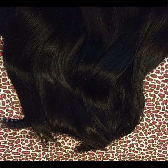 18” Raw Virgin Unprocessed Natural Brown Malaysian Straight Weft Hair Extensions - Picture 5 of 6